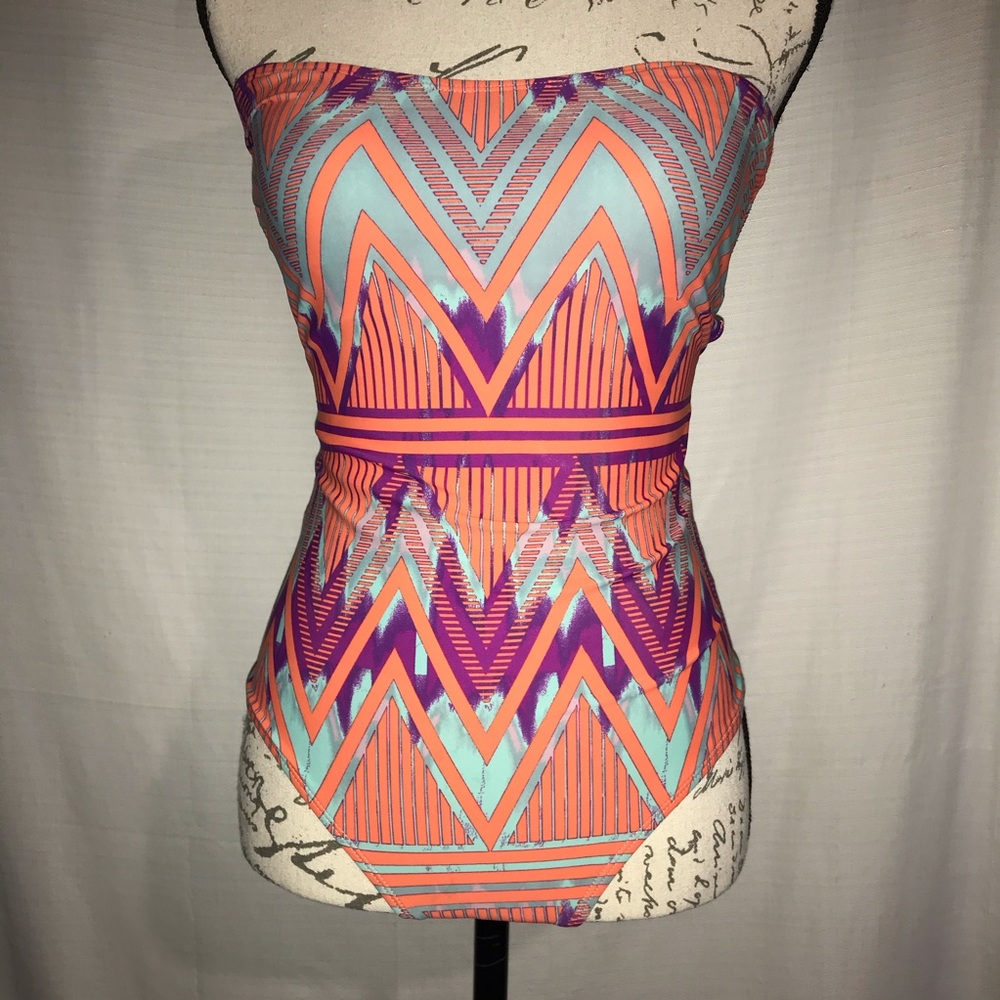 L.A. Hearts bathing suit purple orange blue